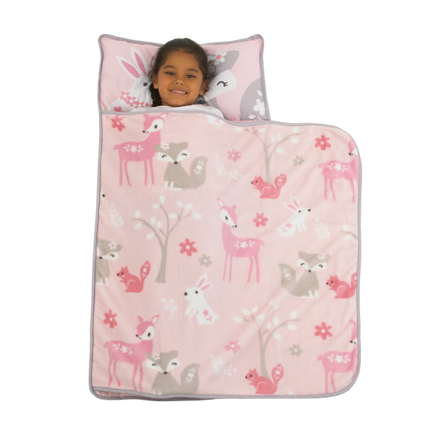 Lavender Pink White Everything Kids Pink & Aqua Mermaid Toddler Nap Mat with Pillow & Blanket Aqua 